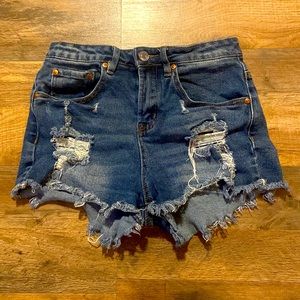 Rue21 Ripped Jean shorts Size 3